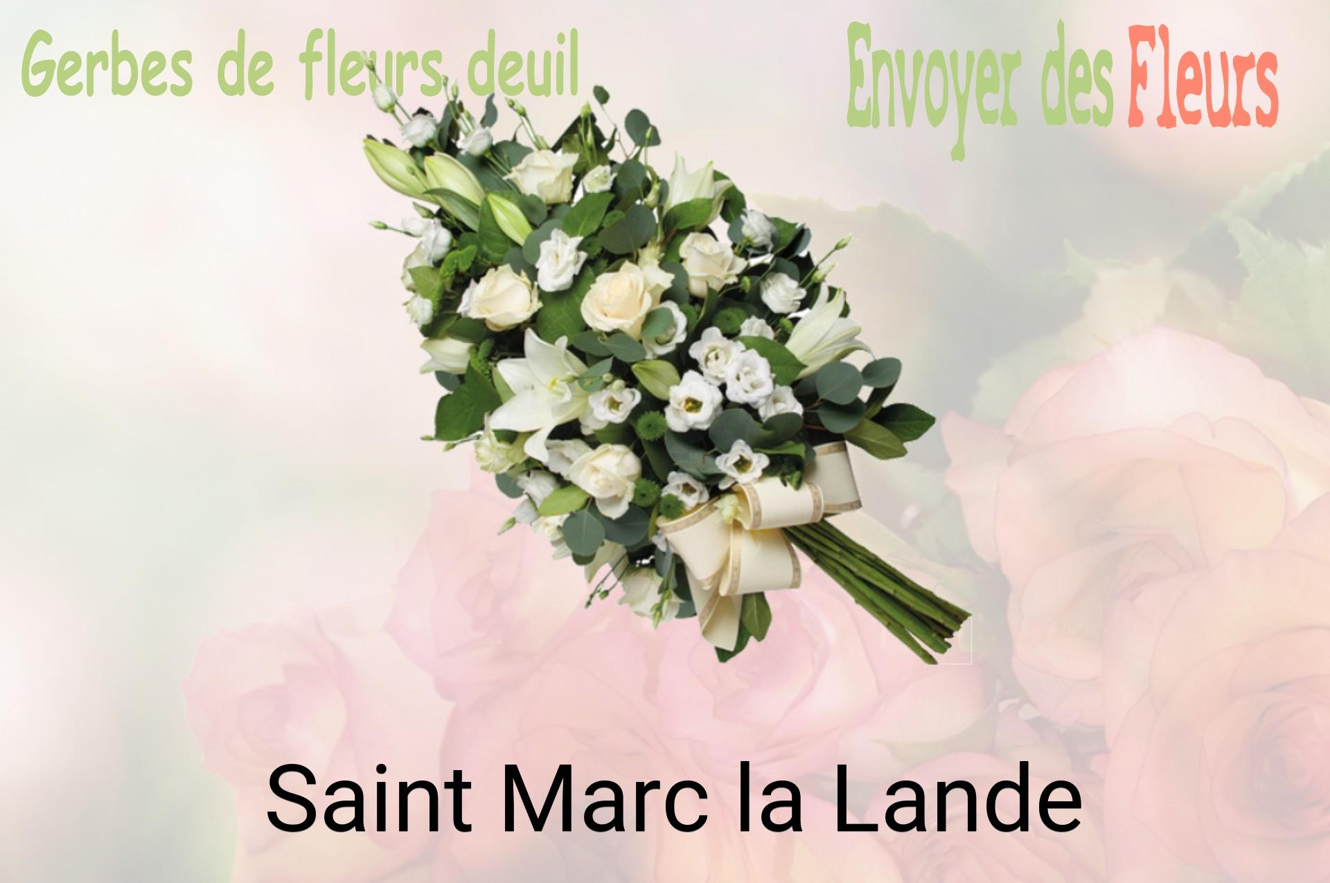 Gerbe de fleurs de deuil livrée à Saint-Marc-la-Lande